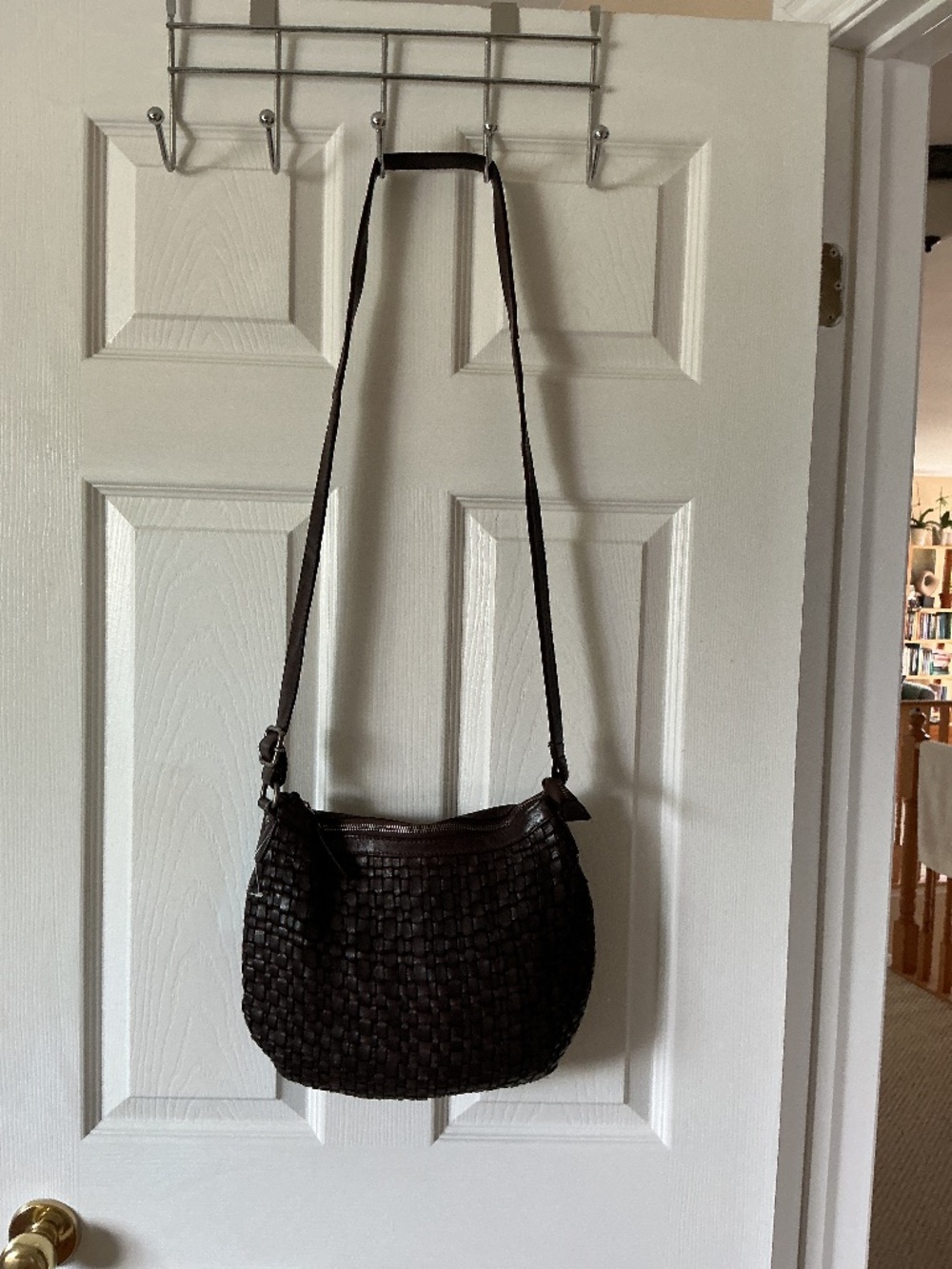 NWOT Woven Leather Crossbody/Shoulder Bag